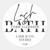 Sticker Rond Extensions Eyelash épurateur moderne minimaliste (Devant)