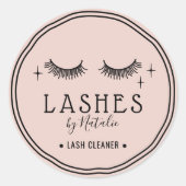 Sticker Rond Extensions Eyelash mignonnes Nettoyeur de lash ros (Devant)