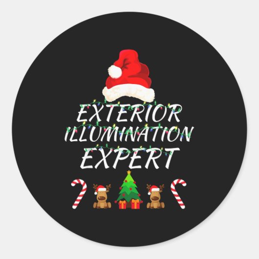 Sticker Rond Exterior Illumination Expert Christmas Lights Deco (Devant)