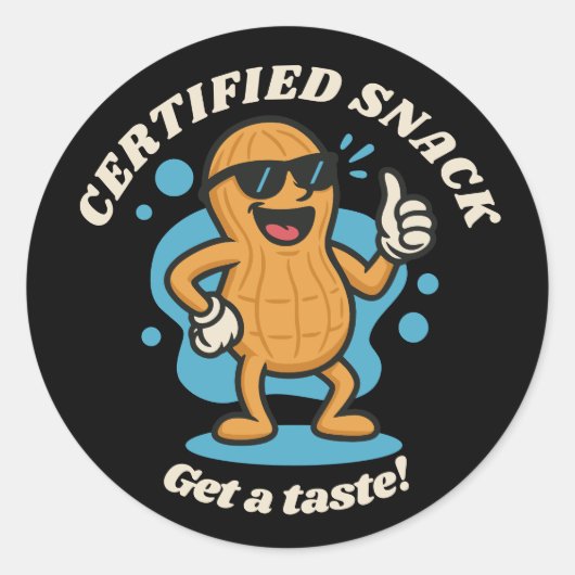 Sticker Rond Extraire cet écrou : Snack certifié (Devant)