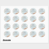 Sticker Rond Extrait de vanille bleu fait maison et instruction (Feuille)