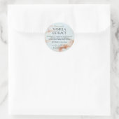 Sticker Rond Extrait de vanille bleu fait maison et instruction (Sac)