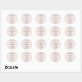 Sticker Rond Extrait de Vanille Maison beige Utiliser Remplir R (Feuille)