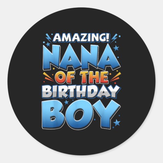 Sticker Rond Extraordinaire Nana De La Famille D'Anniversaire M (Devant)