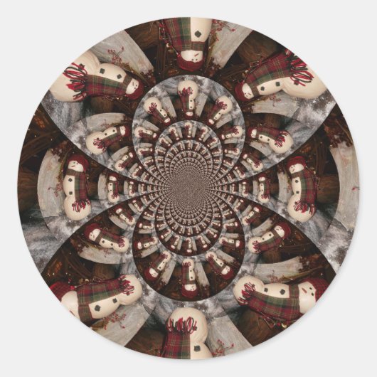 Sticker Rond Extraordinaire Snowman (Devant)