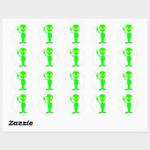 Sticker Rond Extraterrestre (Feuille)