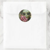 Sticker Rond Extraterrestre Alien et Grenade (Sac)