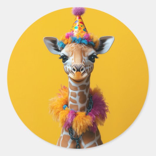 Sticker Rond Extravaganza Giraffe (Devant)