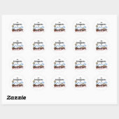 Sticker Rond Extrêmement Naughty Schipperke (Feuille)