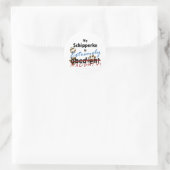 Sticker Rond Extrêmement Naughty Schipperke (Sac)