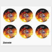 Sticker Rond Extrémité de la Terre Apocalypse (Feuille)