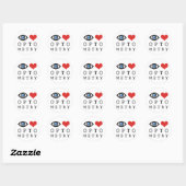 Sticker Rond Eye Love Heart Optometry - Optométriste Tableau de (Feuille)