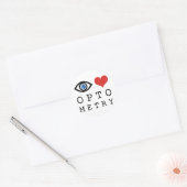 Sticker Rond Eye Love Heart Optometry - Optométriste Tableau de (Enveloppe)