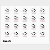 Sticker Rond Eye Sketch Mascara Lash Extension (Feuille)