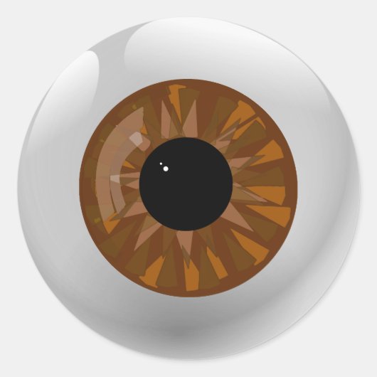 Sticker Rond Eyeball Brown (Devant)