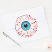 Sticker Rond Eyeball déplaisant Bloodshot (Enveloppe)