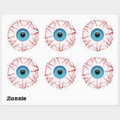 Sticker Rond Eyeball déplaisant Bloodshot (Feuille)
