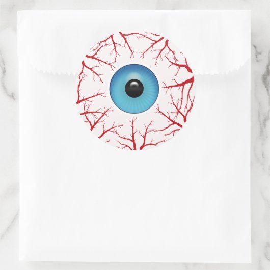 Sticker Rond Eyeball déplaisant Bloodshot (Sac)
