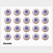 Sticker Rond Eyeball d'Halloween effrayant (Feuille)