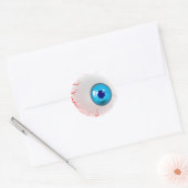 Sticker Rond Eyeball d'horreur bleue (Enveloppe)