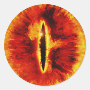 Sticker Rond Eyeball Dragon Halloween effrayant