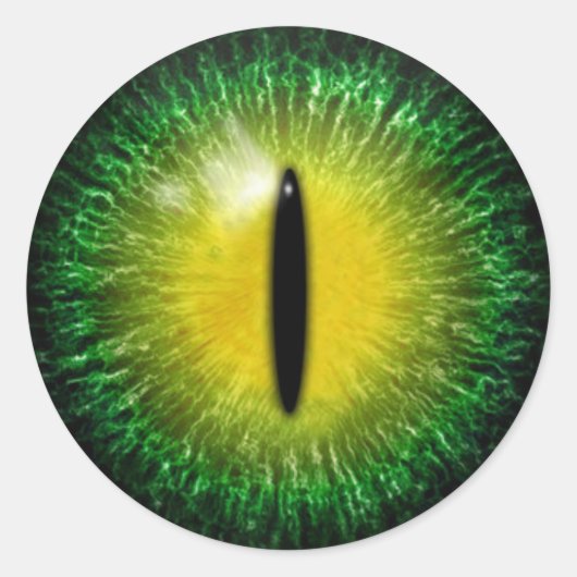 Sticker Rond Eyeball Dragon Halloween effrayant (Devant)