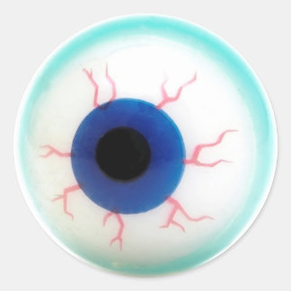 Sticker Rond Eyeball éffrayant