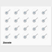Sticker Rond Eyeball Magnification Verre amusant Inspection des (Feuille)
