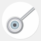 Sticker Rond Eyeball Magnification Verre amusant Inspection des (Devant)