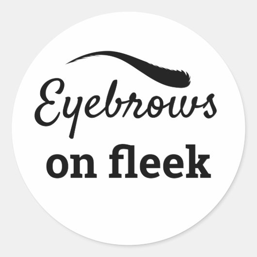 Sticker Rond Eyebrows sur Fleek Trendy Flawless Styled, ZFJ (Devant)
