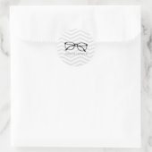 Sticker Rond Eyeglass Lecture Chevron Masculine (Sac)