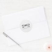 Sticker Rond Eyeglass Lecture Chevron Masculine (Enveloppe)
