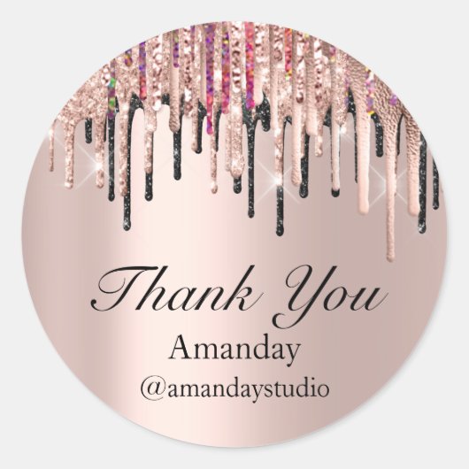 Sticker Rond Eyelash Extension Maquillage Rose Gris Drivers (Devant)