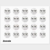 Sticker Rond Eyelash Extensions Lash Cleaner Marbre moderne (Feuille)