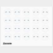 Sticker Rond Eyelashes (Feuille)