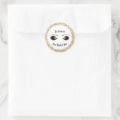 Sticker Rond Eyelashes de maquillage en or moderne (Sac)