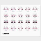 Sticker Rond Eyelashes Extension Cleaner Design - Rose (Feuille)