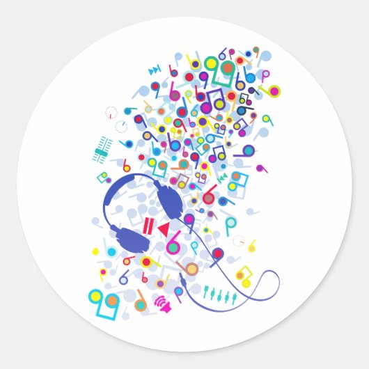 Sticker Rond EZ_Écoute (Devant)