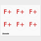 STICKER ROND F+ (Feuille)