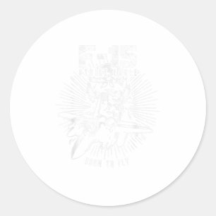 Sticker Rond F15 Pilote d'avion de chasse à réaction de l'USA