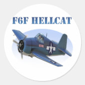 Sticker Rond F6F Grumman Hellcat (Devant)
