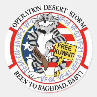 Sticker Rond F-14 Tomcat Opération Tempête du désert
