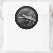 Sticker Rond F-16 Faucon combattant (Sac)