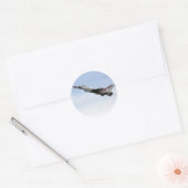 Sticker Rond F-16 Thunderbird En Vol (Enveloppe)