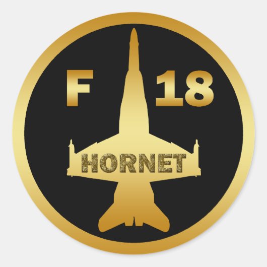 STICKER ROND F-18 HORNET (Devant)