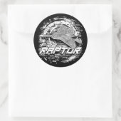 STICKER ROND F-22 RAPTEUR (Sac)