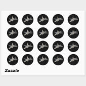 Sticker Rond F-35 Lightning II Panther Jet Fighter (Feuille)
