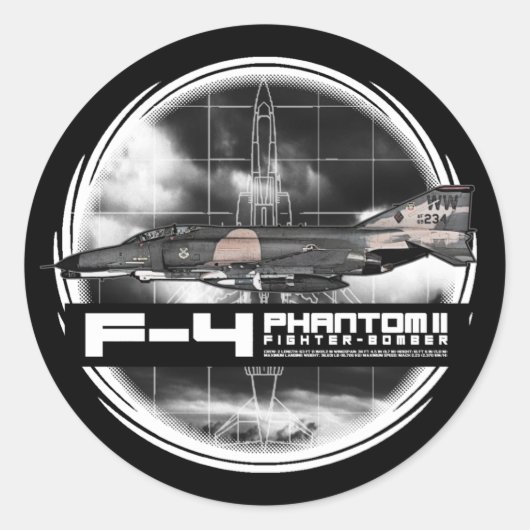 Sticker Rond F-4 Phantom II (Devant)