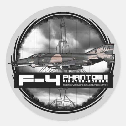 Sticker Rond F-4 Phantom II (Devant)