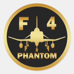 STICKER ROND F-4 PHANTOM JET